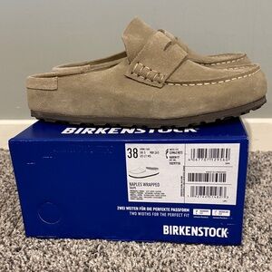 Birkenstock Beige Suede Women’s Slip-Ons